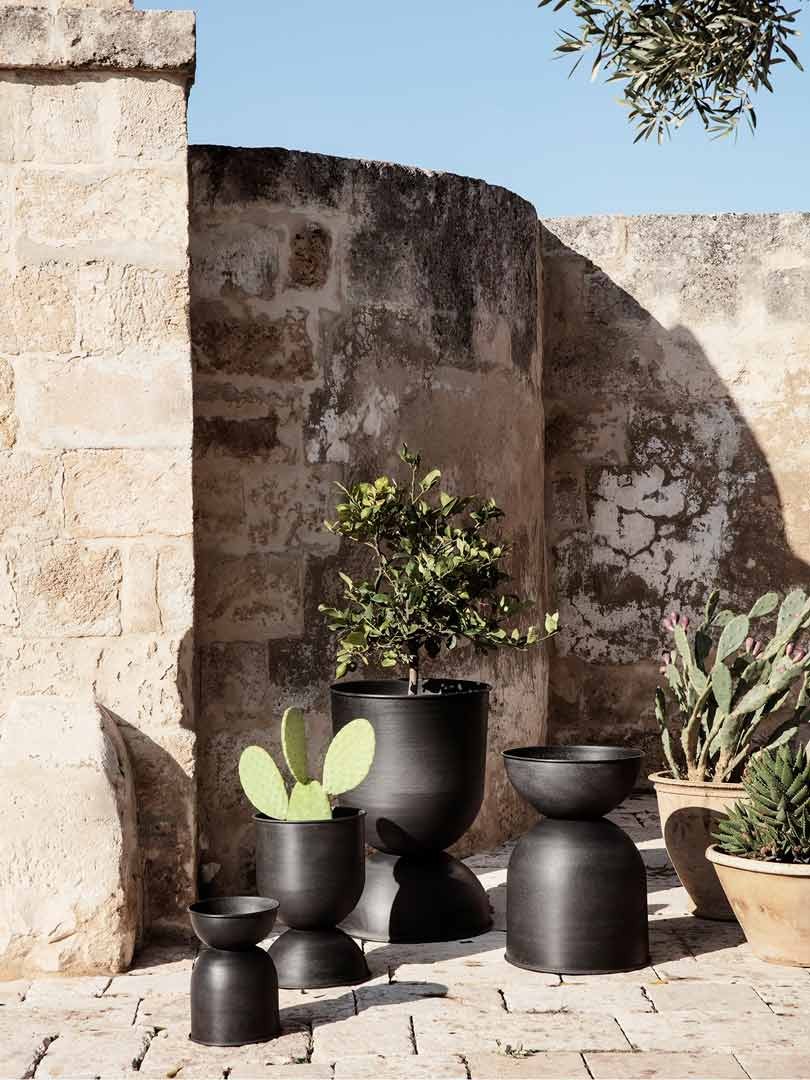Maceta Hourglass XS Negro