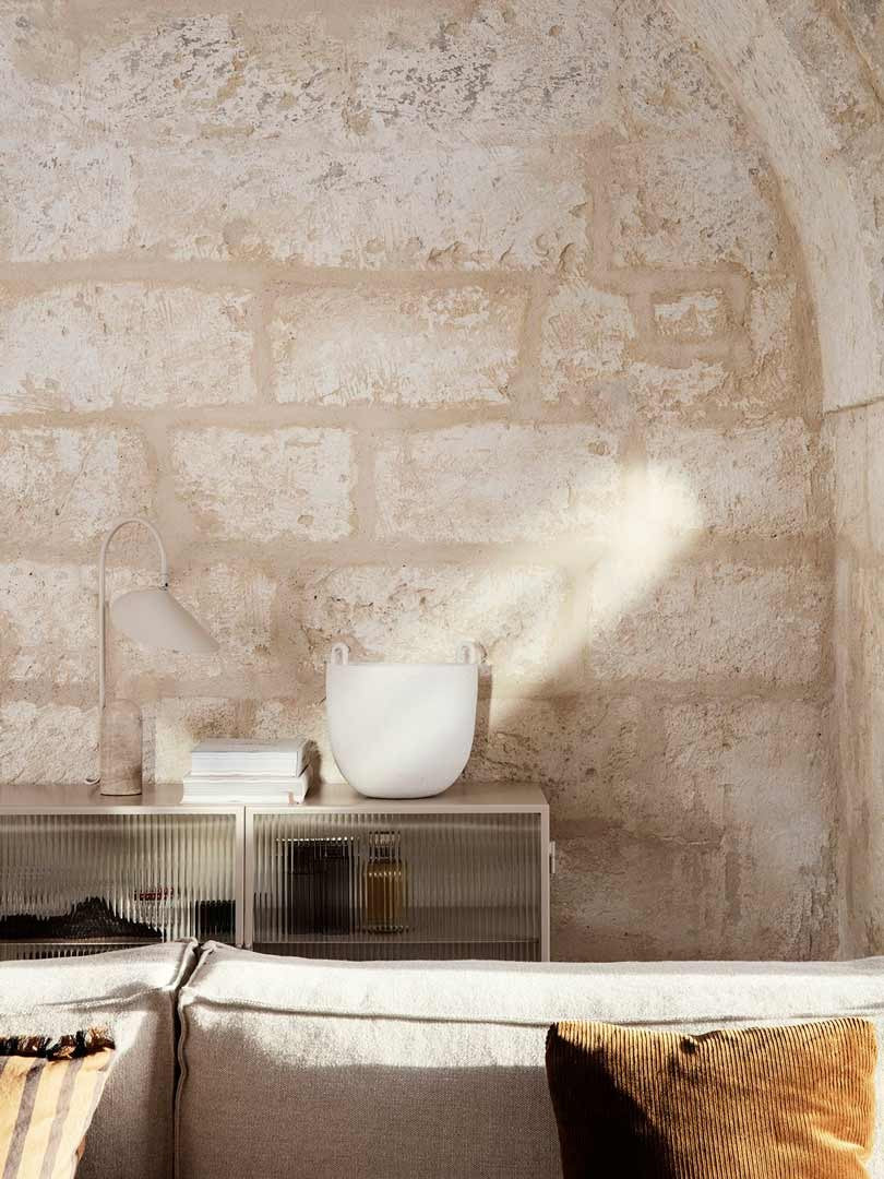 Maceta Speckle L Blanco