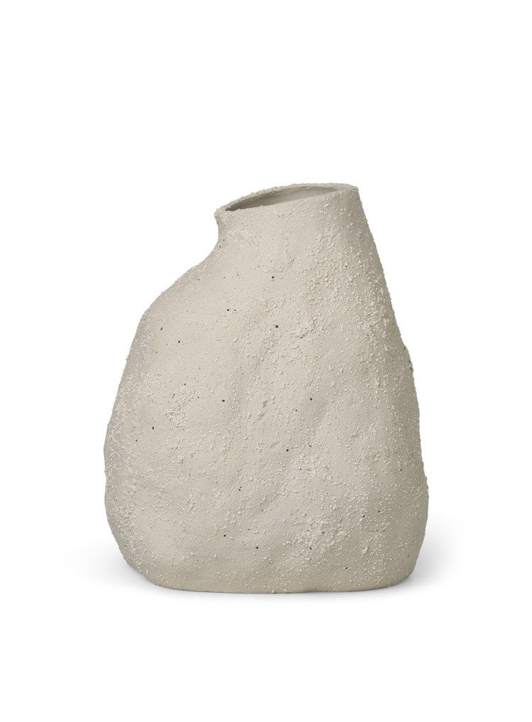Vulca M White Stone Vase