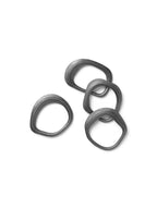 4u Napkin Rings Flow Black Brass