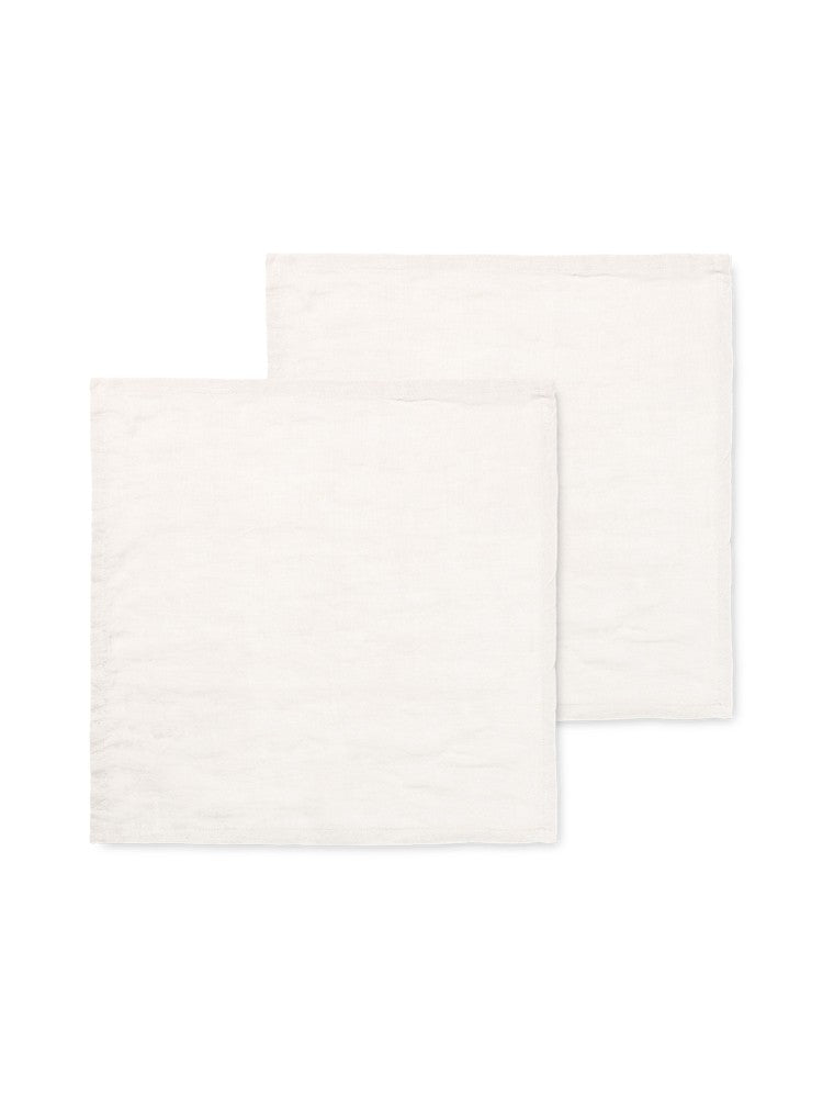 2u White linen napkins
