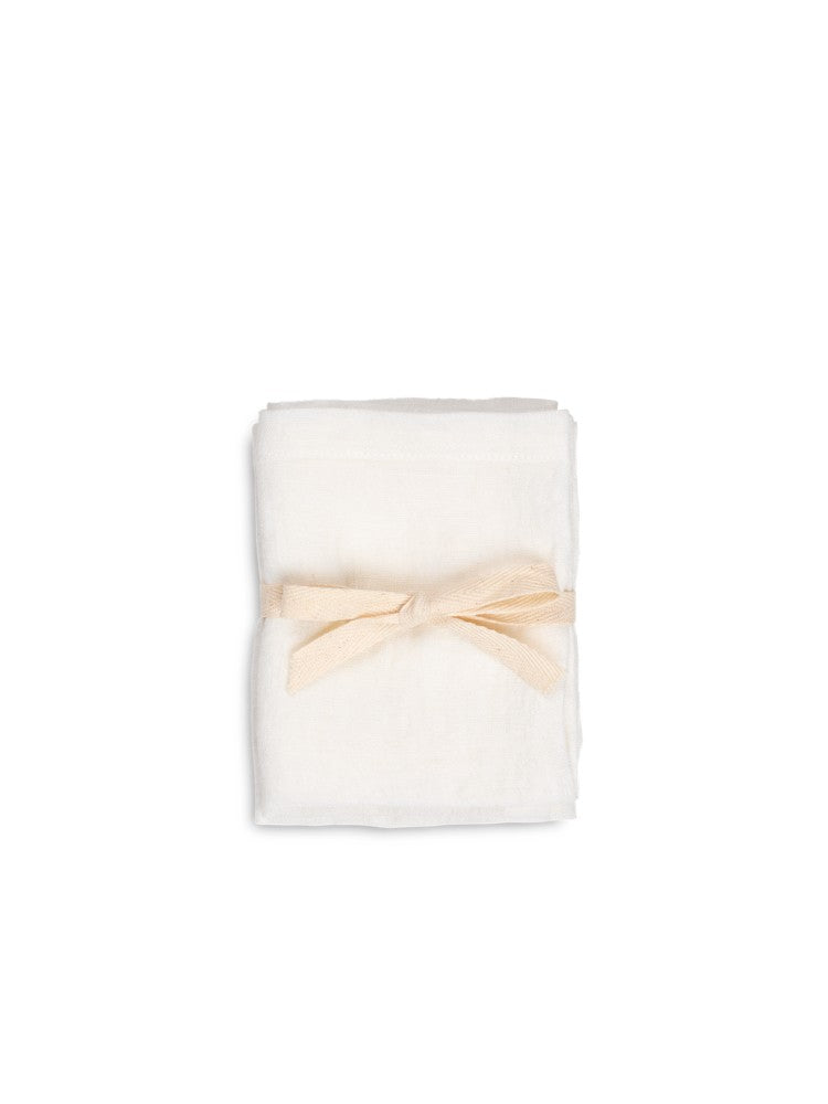 2u White linen napkins
