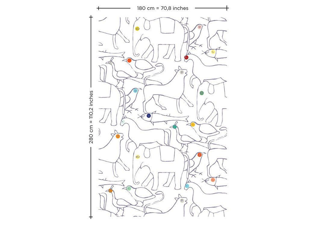 Papel Pared Animals 180 x 280