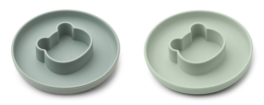 Plato Gordon de Silicona Pack de 2 Mr Bear Mint Mix