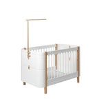 Soporte móvil para dosel y cama | Mini+ basic de madera Blanco