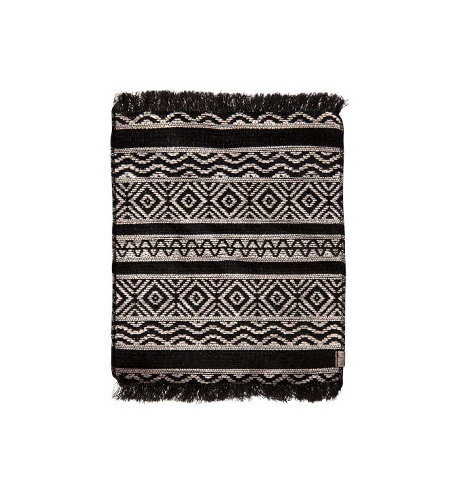Mini alfombra 24 x 18 cm Negro