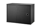Armario con puerta batiente 58x30 cm Fresno teñido negro
