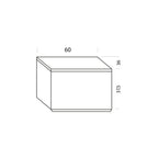 Armario negro-roble 60cm Tria 36