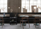 Mesa Café Linear Steel