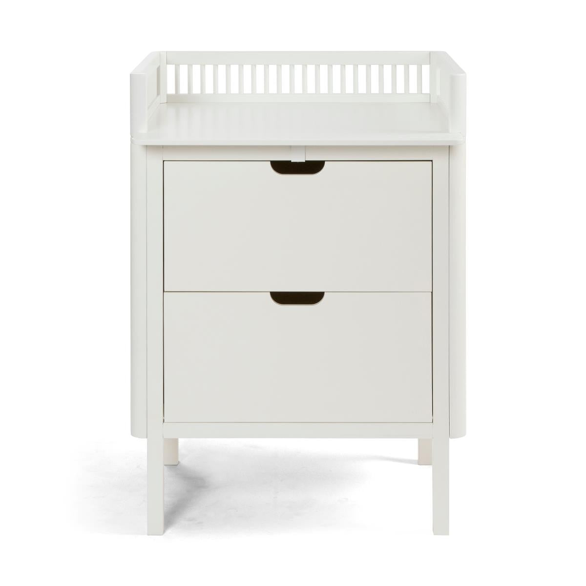 2-in-1 Changing Table with Drawers, White