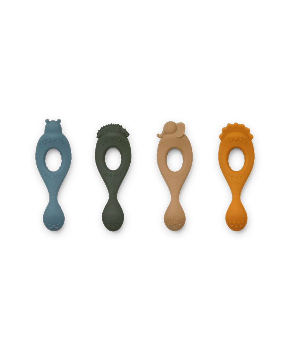 Cuchara Silicona Liva | Safari | Pack de 4