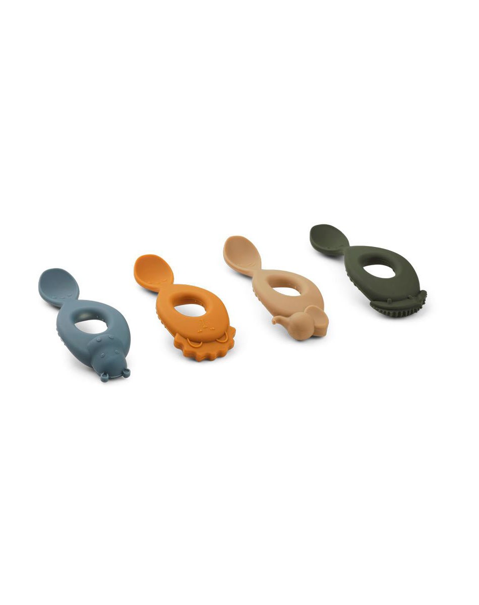 Cuchara Silicona Liva | Safari | Pack de 4