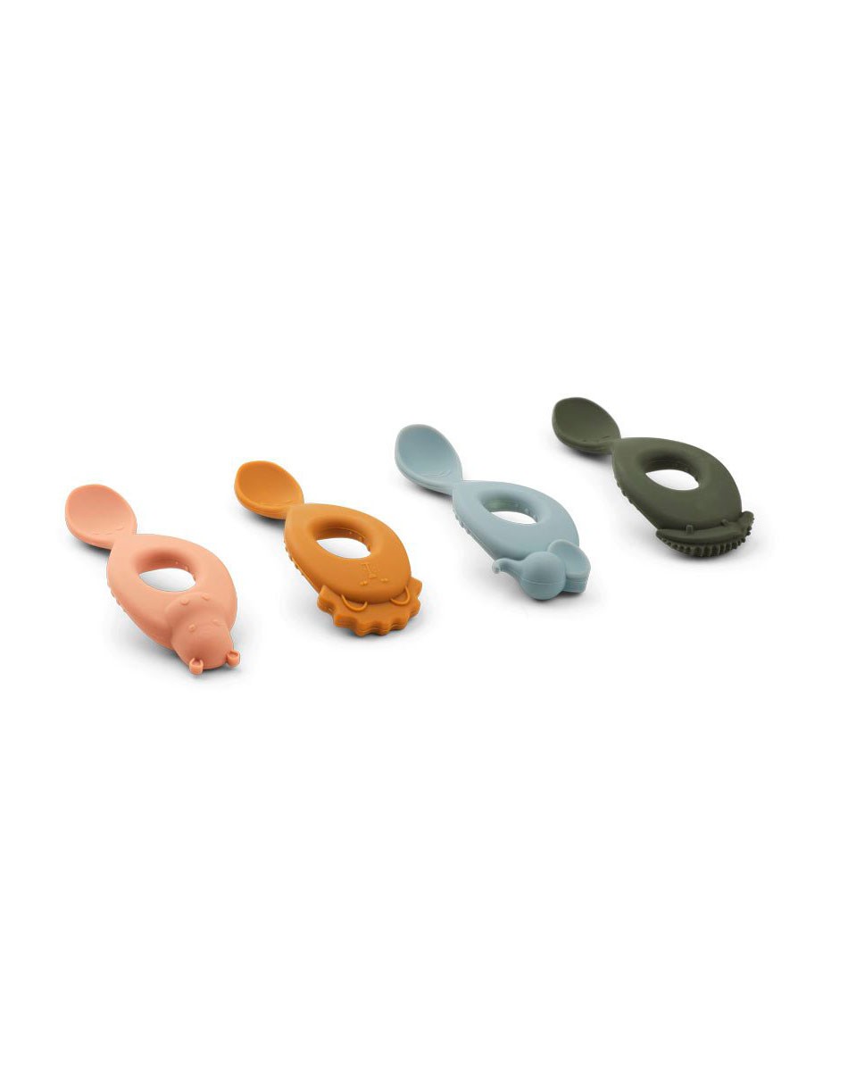 Cuchara Silicona Liva | Safari | Pack de 4