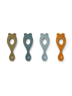 Pack de 4 Cuchara Silicona Azul | Liva Multi Mix