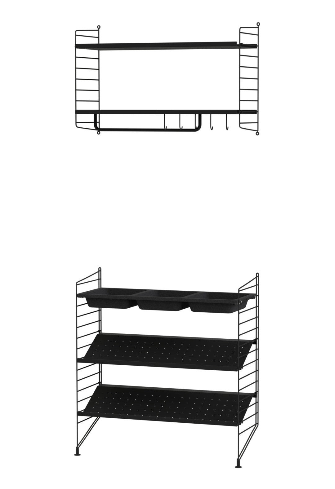Estantería Pasillo 220x80x30 Negro