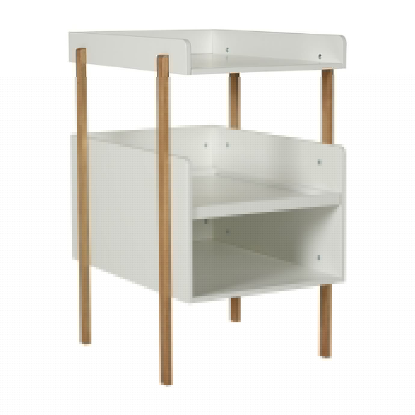 Table à langer vintage | Blanc/Naturel
