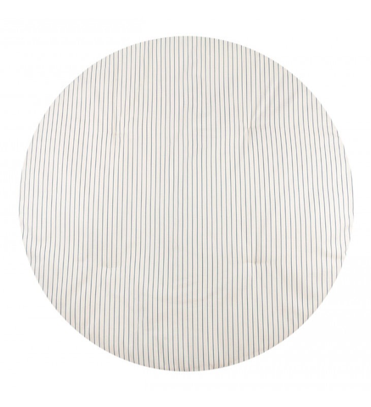 Alfombra Juego Fluffy | Blue thin stripes Natural
