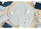 Alfombra Juego Fluffy | Blue thin stripes Natural