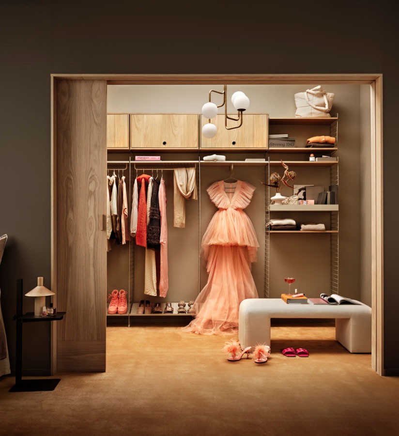 Armoire à porte battante 42x78 Frêne