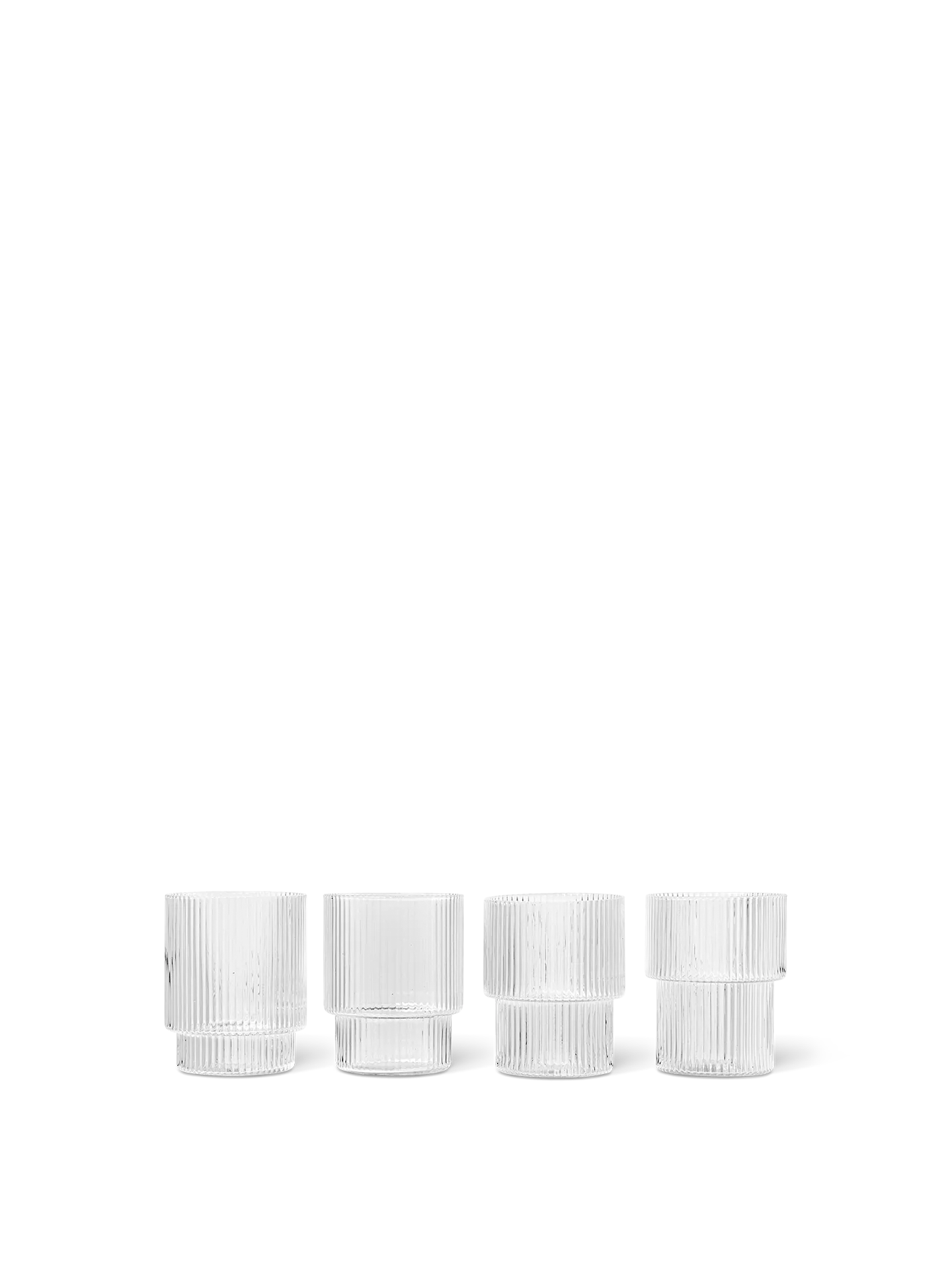 Vasos altos Ripple – Set de 2 – Rosa rubor