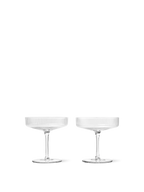 Copas de champán bajas Ripple – Set de 2 – Rosa rubor