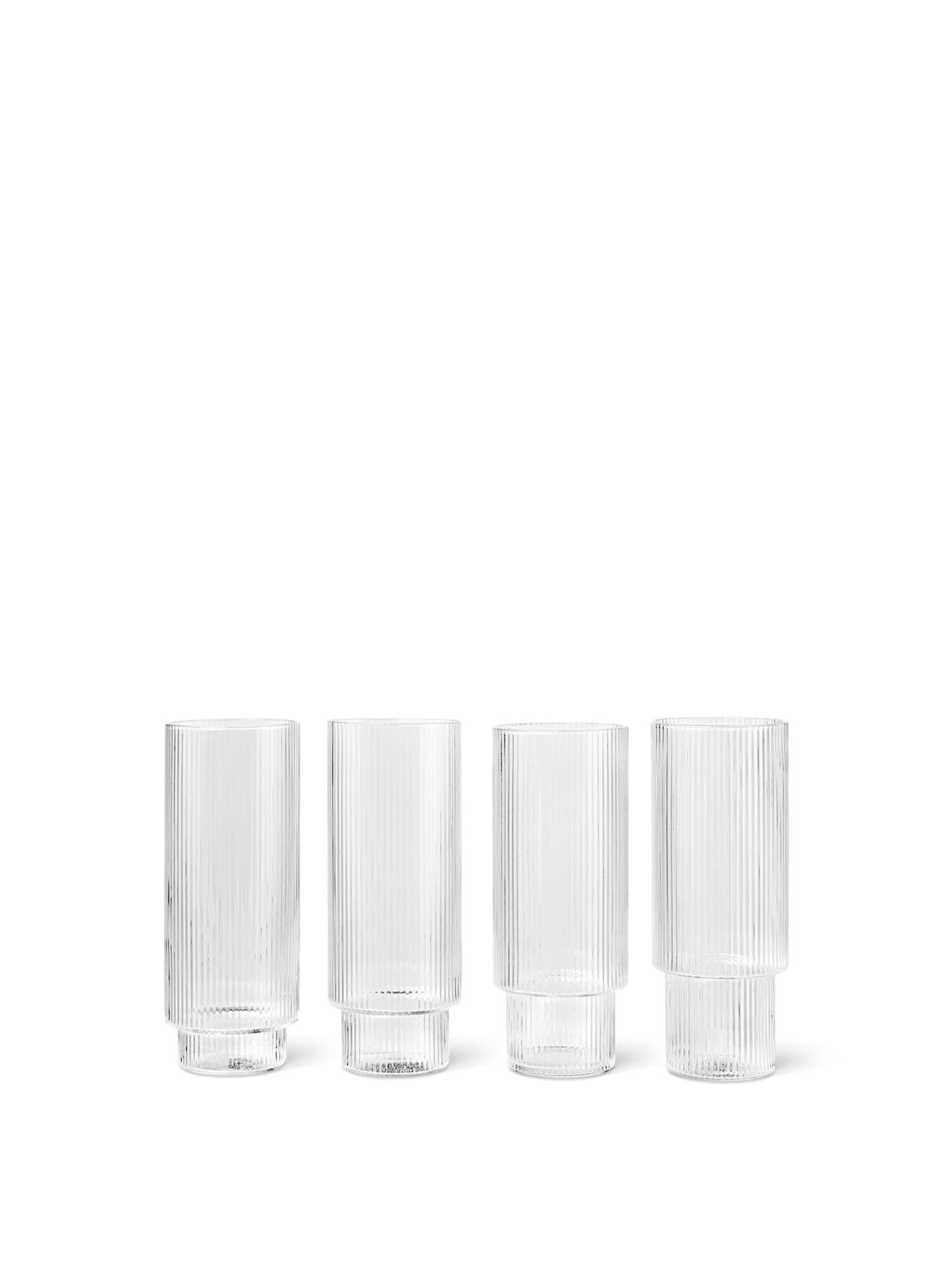 Vasos para combinados Ripple – Set de 4 – Rosa rubor