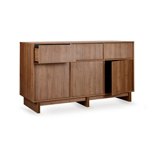 Cómoda Kyo XL de 3 cajones y 3 puertas – Nogal