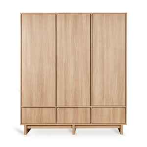 Armario Kyo XL de 3 puertas – Fresno miel