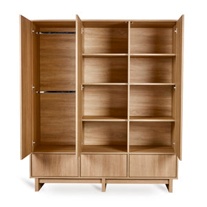 Armario Kyo XL de 3 puertas – Fresno miel