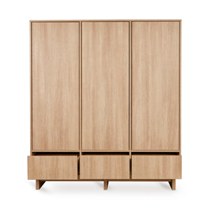 Armario Kyo XL de 3 puertas – Fresno miel