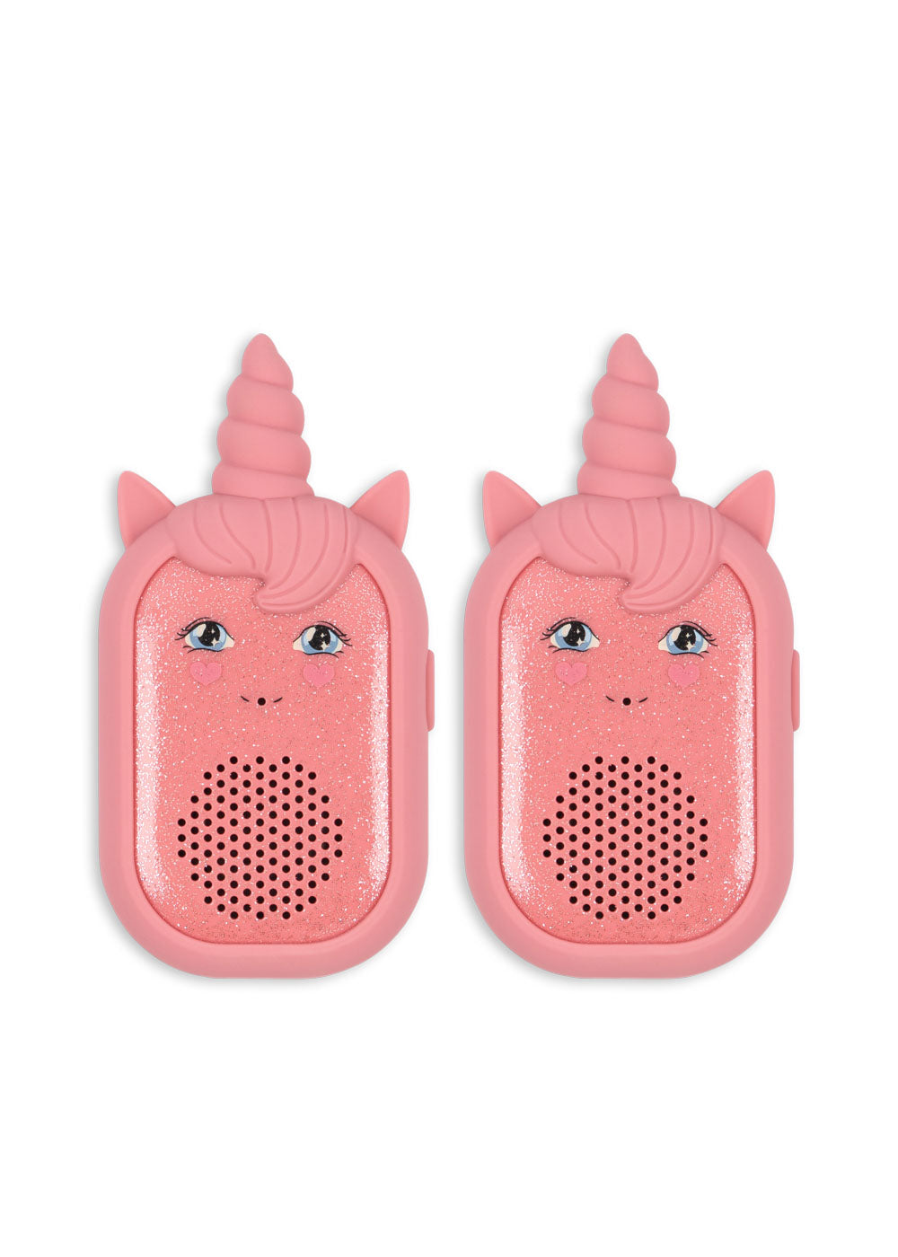 Walkie-talkie de unicornio con purpurina