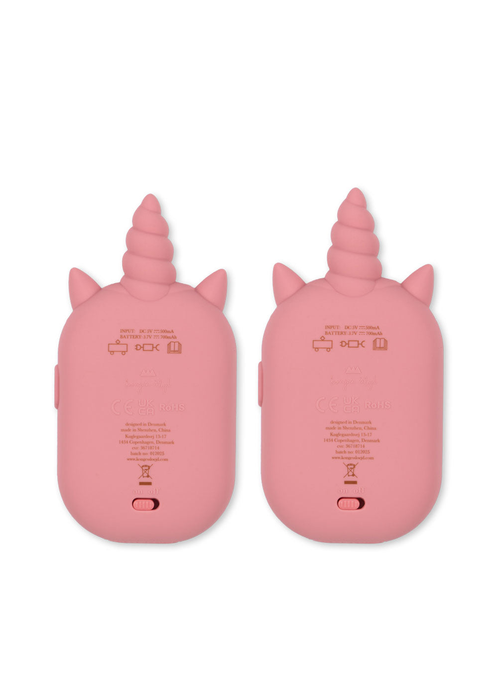 Walkie-talkie de unicornio con purpurina