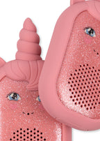 Walkie-talkie de unicornio con purpurina