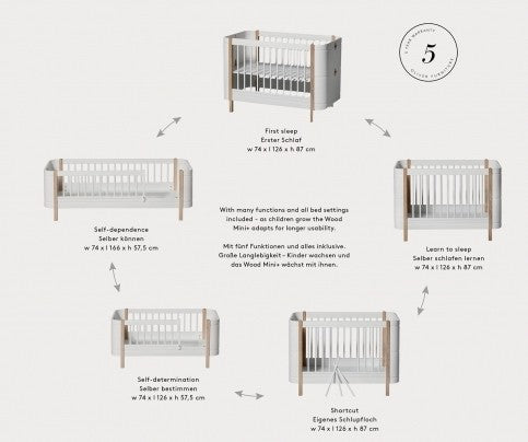 Cuna | Wood Mini+ excl. junior kit Blanca