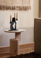 Erode Black Candle Holder