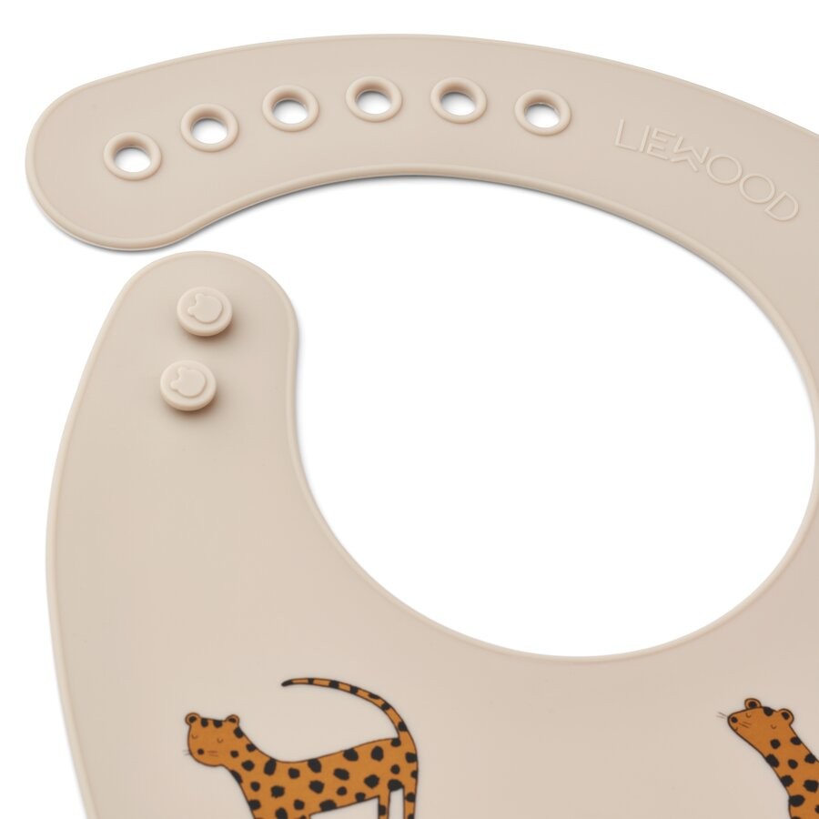 Baberos Silicona Tilda | Leopard Sandy