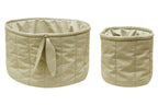 Set dos cestas acolchadas Bambie Olive