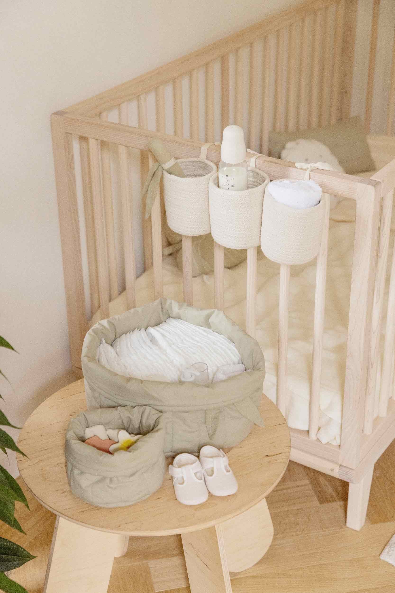 Set dos cestas acolchadas Bambie Olive
