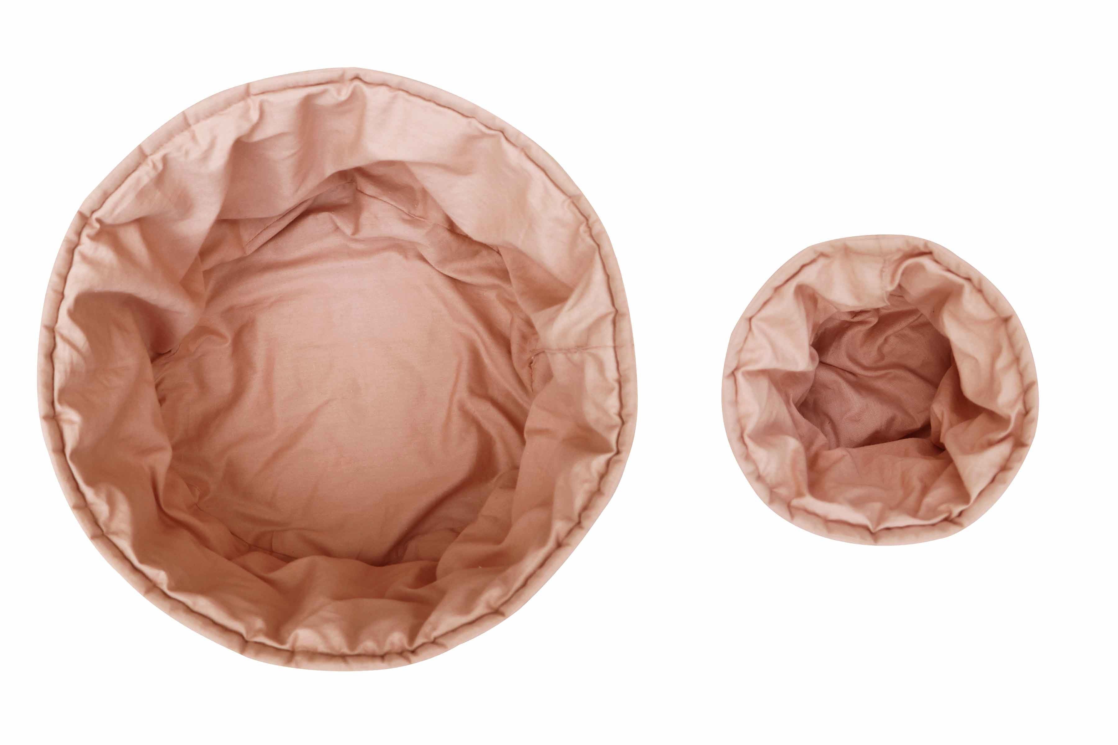Set dos cestas acolchadas Bambie Vintage Nude