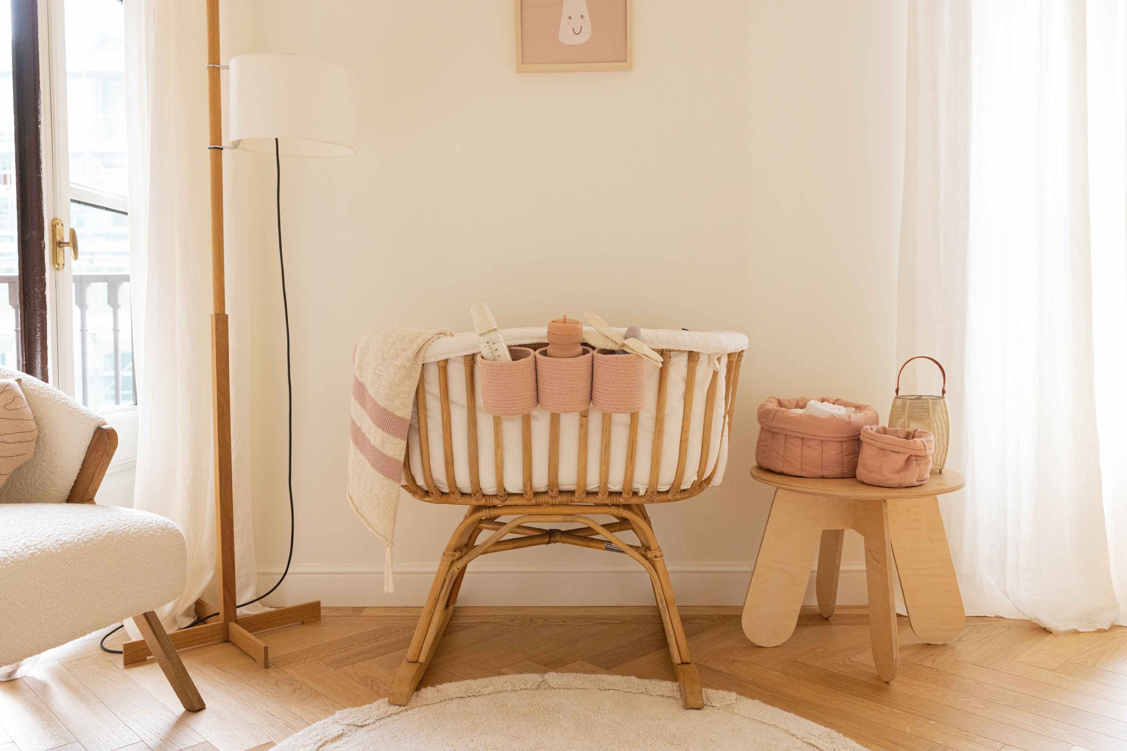 Set dos cestas acolchadas Bambie Vintage Nude