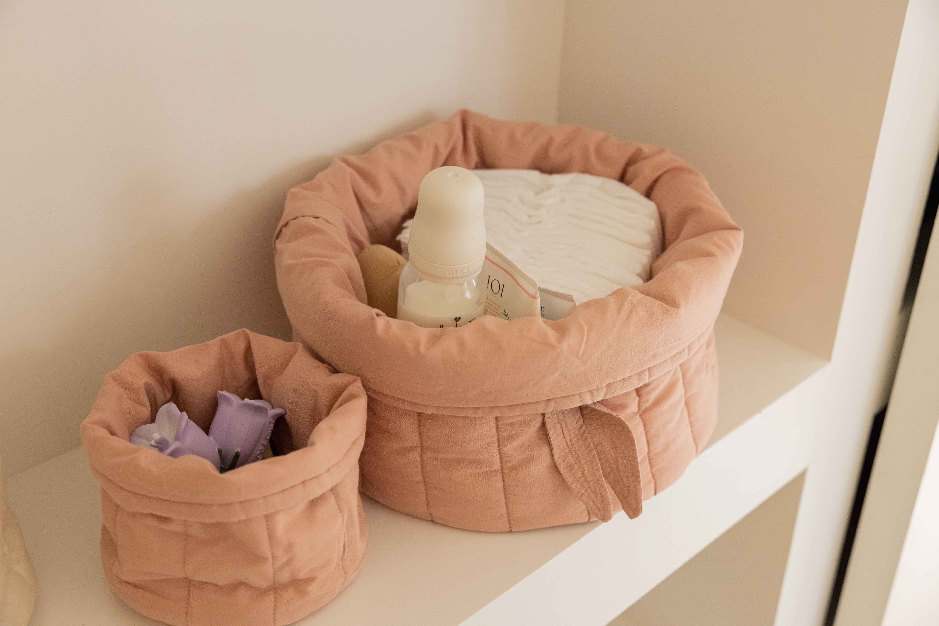Set dos cestas acolchadas Bambie Vintage Nude