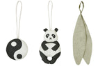 Set of 3 Sensory Panda Hangers