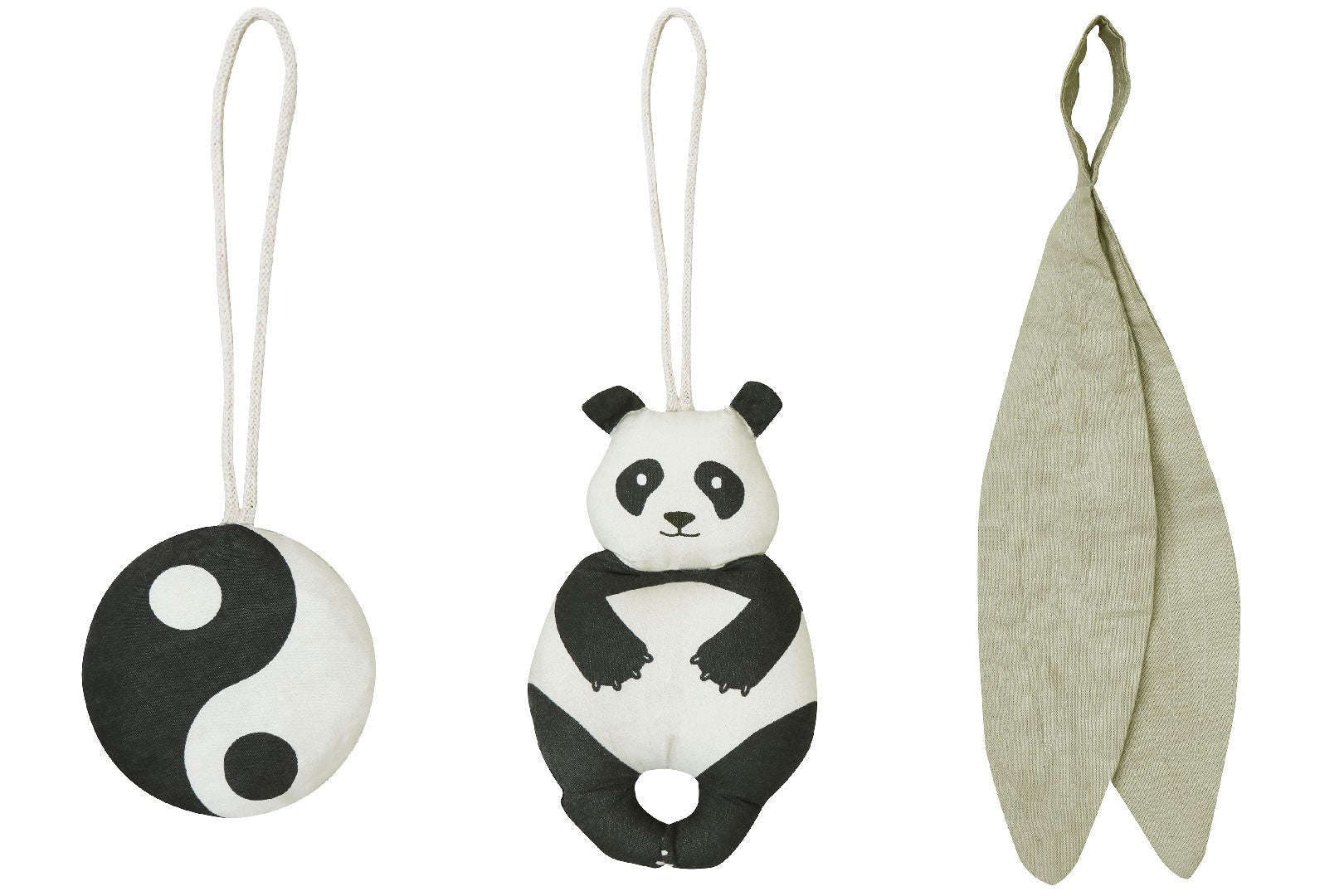 Set of 3 Sensory Panda Hangers