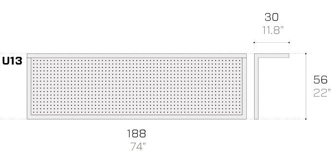 U13 Panel 188 Perforated Sheet with Shelf