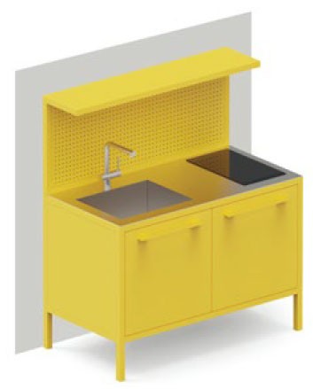 U10 Panel 128 Smooth Sheet Metal with Shelf