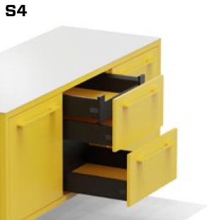 S4 Kit 2 cajones + 1 cajón interior