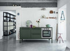 Encimera Inox 188 fregadera integrada + hueco cocina
