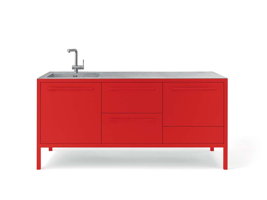 Encimera Inox 188 fregadera integrada