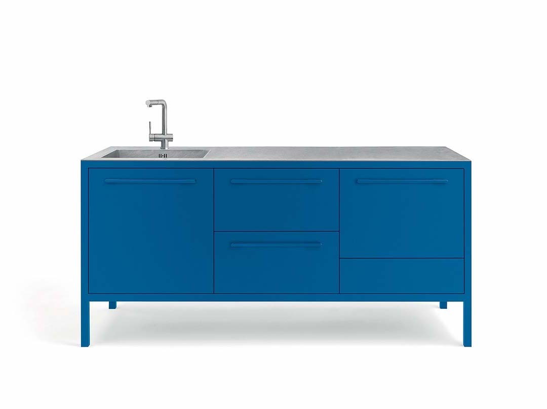 Encimera Inox 188 fregadera integrada