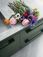 Encimera Inox 128 fregadera integrada + hueco cocina